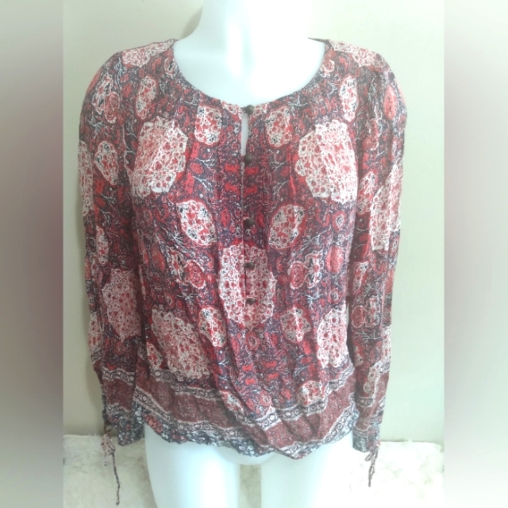 NWOT Lucky Brand woman's SZ small long sleeve blouse